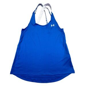 Under Armour Shirt Women's Medium Royal Blue Athletic Tank Top Mesh Sides